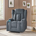 Massage Recliner Charcoal Fabric