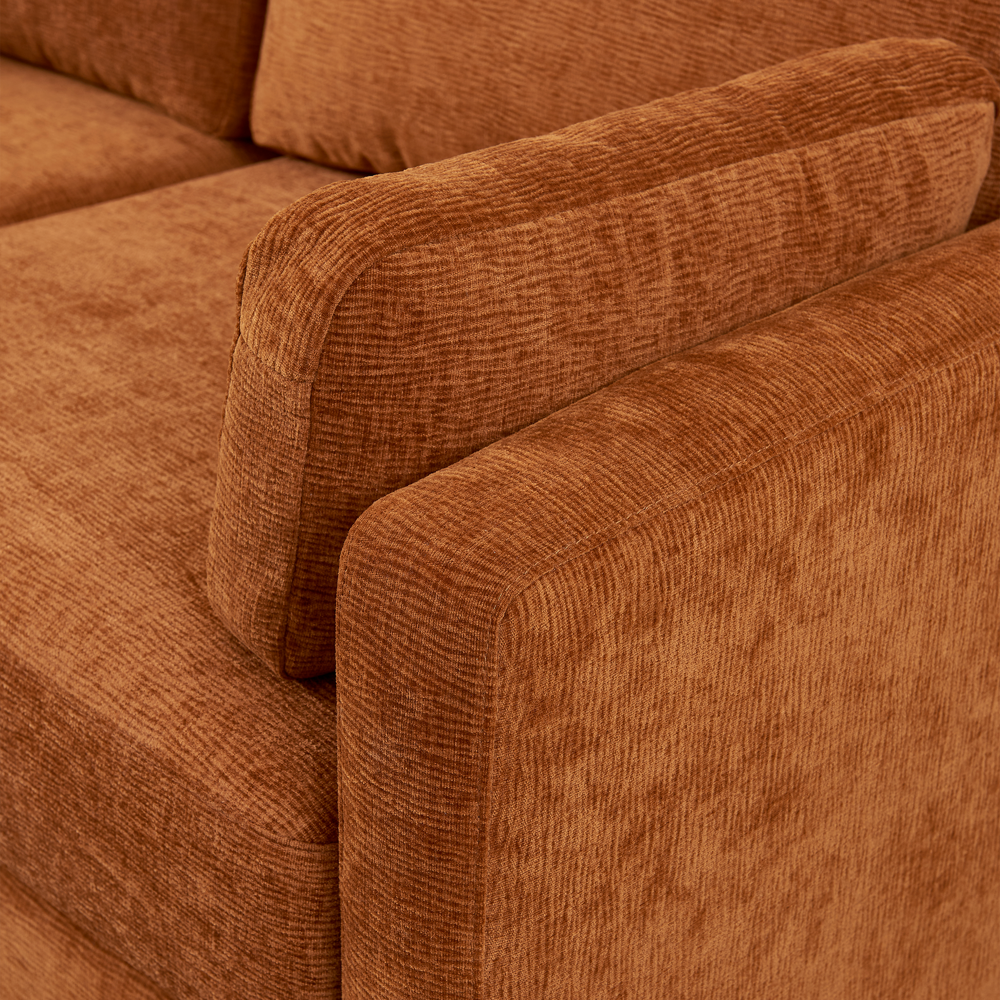 58.66" Small Modern Loveseat Sofa, Mid Century Chenille Fabric 2 Seat Couch Beautiful Seat With Back Cushions, Accent Sofa Couch For Living Room, Bedroom And Small Space Orange Wood Foam Chenille 2 Seat