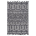 8X10 White Gray Traditional Indoor Outdoor Area Rug White Gray Polypropylene