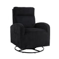 Jiada Upholstered Swivel Glider.Flannel Fabric.Rocking Chair For Nursery In Black.Modern Style One Left Bag Black Primary Living Space Foam Corduroy