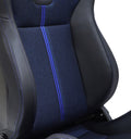 Racing Seatbucket Seats Acacia Wood,Black Blue Memory Foam Vinyl