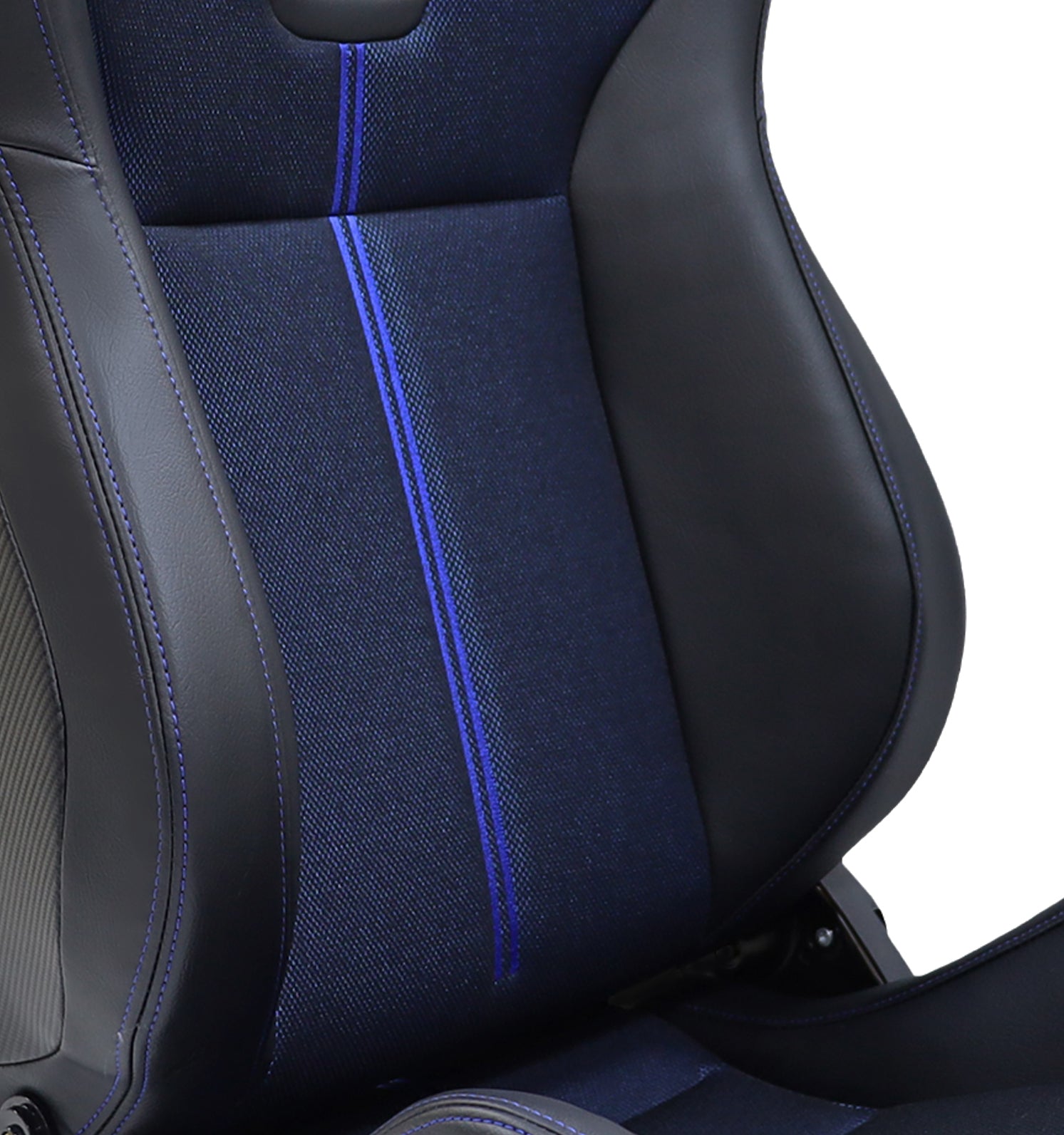 Racing Seatbucket Seats Acacia Wood,Black Blue Memory Foam Vinyl