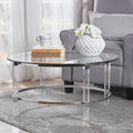 Round Coffee Table - Clear Glass