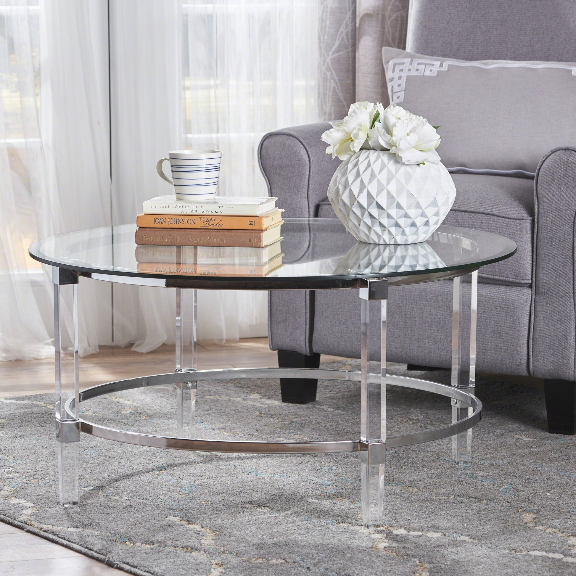 Round Coffee Table Clear Glass