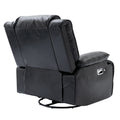 Home Theater Recliner Set Manual Recliner Chair With A Led Light Strip Two Built In Cup Holders For Living Room,Bedroom, Black Black Foam Pu