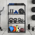 4 Shelf Wire Rack 1Pack Black Steel