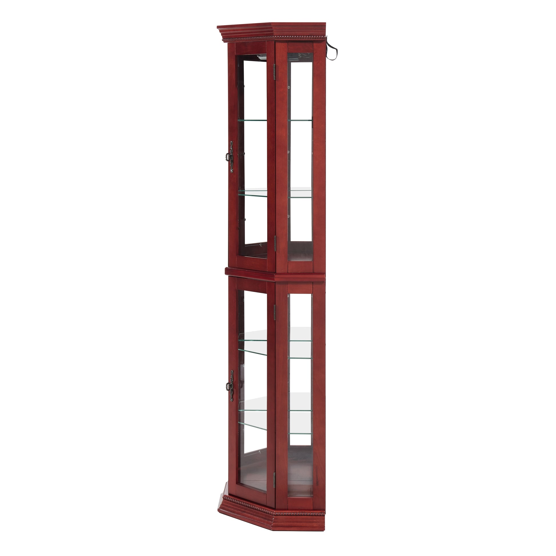 Corner Curio Cabinet Lighted Corner Display,