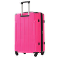 Hardshell Luggage Sets 3 Pcs Spinner Suitcase With Tsa Lock Lightweight 20''24''28'' Rose Red Abs