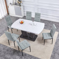 Modern Dining Table Set For 6, 7 Piece Dining Set, 63