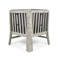 Perla Corner Chair, Grey Dark Grey Acacia Wood