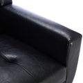 Modern Soft Leather Material Ergonomics Accent Chair Living Room Chair Bedroom Chair Home Chair With Black Legs For Indoor Home Black Pu Black Foam Upholstered