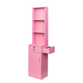 Pink Modern Simple Hair Desk, Multi Layer Storage Space Pink Mdf