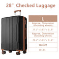 Hardshell Luggage, Lightweight Durable Abs Suitcases With Double Wheels, Expandable 28 Inch Checked Luggage 28