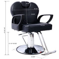 Hair Stylist All Purpose Barber Chair For Barbershop Salon Chair,Heavy Duty Hydraulic Barber Chair Spa Furniture Shampoo Reclining Extra Wider Seat Beauty Hair Salon Equipment Black Pu