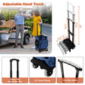 Able To Serve As A Rolling Cooler, Portable Cooler Or Adjustable Hand Truck Dark Blue Dark Blue Metal