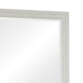 Wooden Mirror With Molded Trim Details, White White Wood