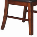 Solid Wood Side Chairs With Ladder Back Set Of 2 Brown Brown Solid Wood