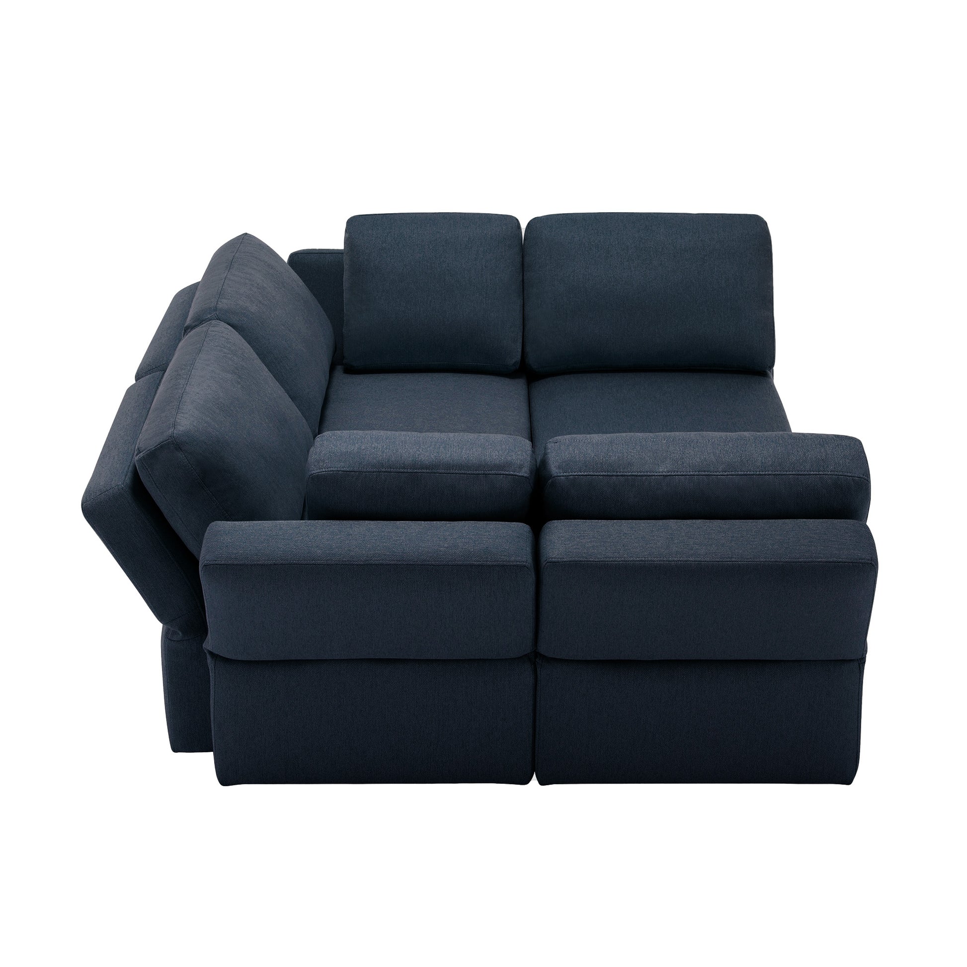 4 Seat Sofa Bed Upholstered Sofa Sleeper, Space Saving Sof Bed2 Seat Sofa With Storage Space Under Seatsall Arms And Backs Adjustabled For Ultimate Comfort Seating Brown Blue Polyester 4 Seat