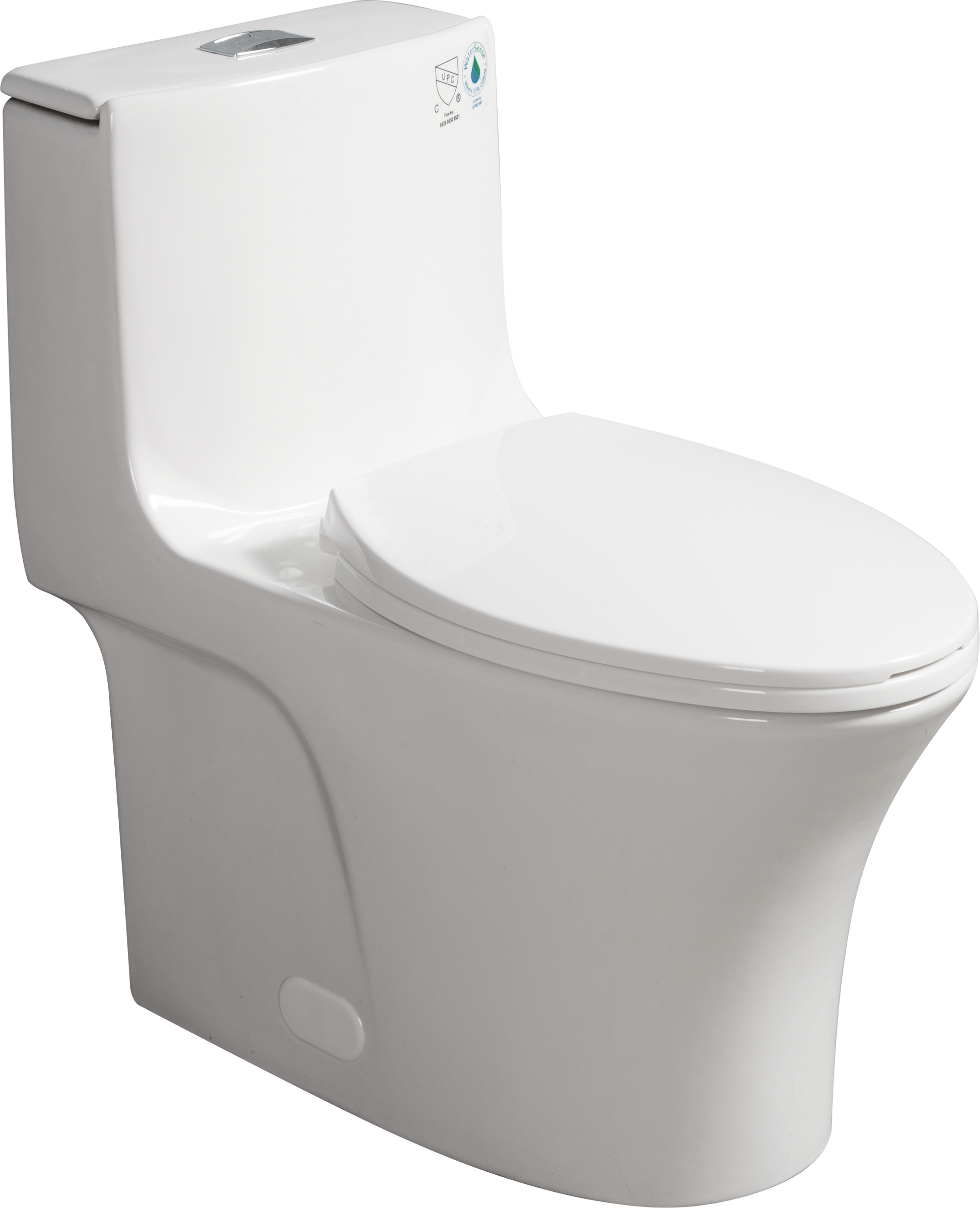 1.1 1.60 Gpf Dual Flush One Piece Toilet, Water Saving Elongated Comfort Height Floor Mounted, Soft Closing Seat, 1000 Gram Map Flushing Score Toilet, Glossy White 23T02 Gw White Ceramic