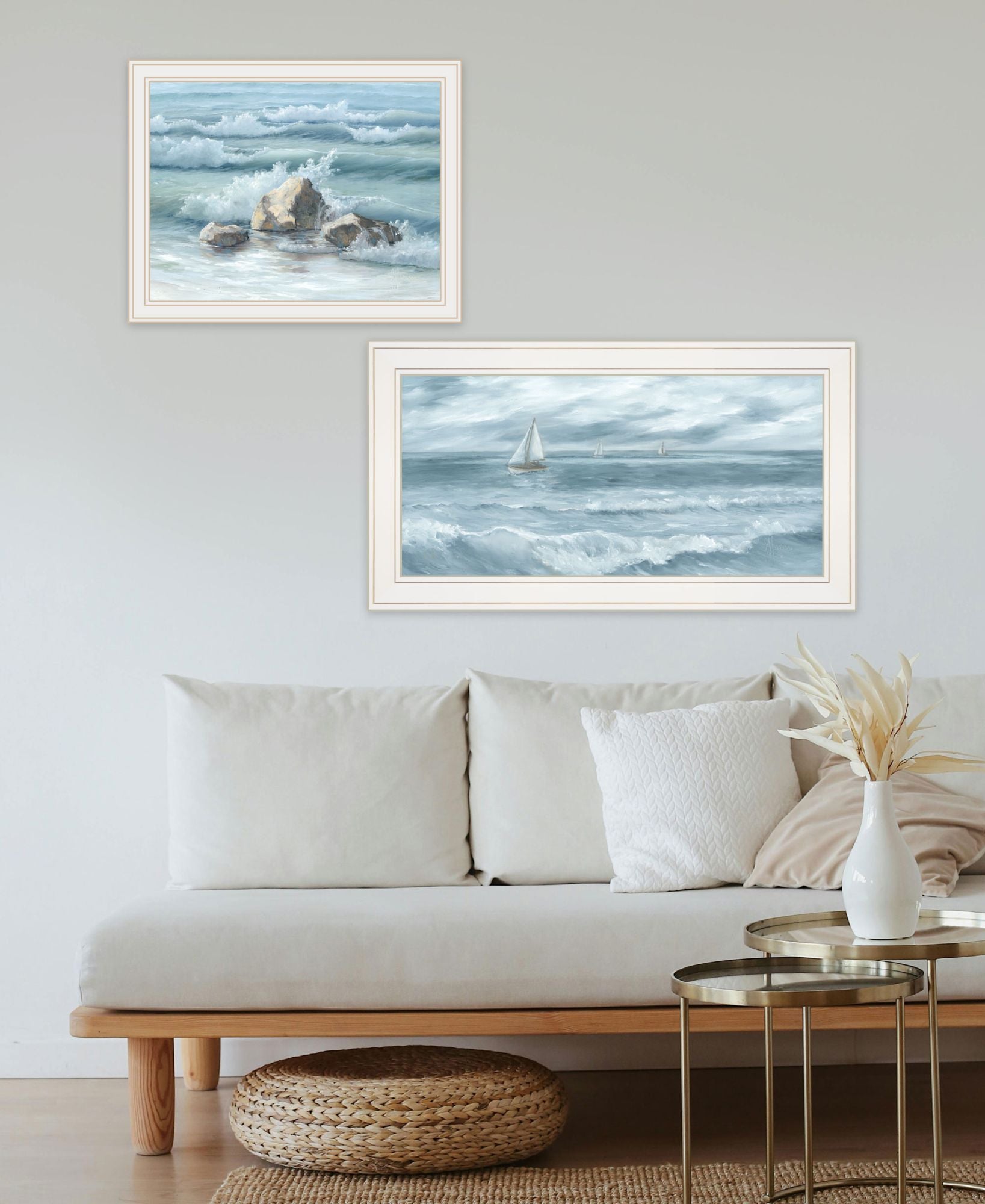 "Steadfast In The Waves" Framed Wall Art For Living Room, Wall Art Print For Home Decor, Bedroom Wall Art By Georgia Janisse Multicolor Wood Paper