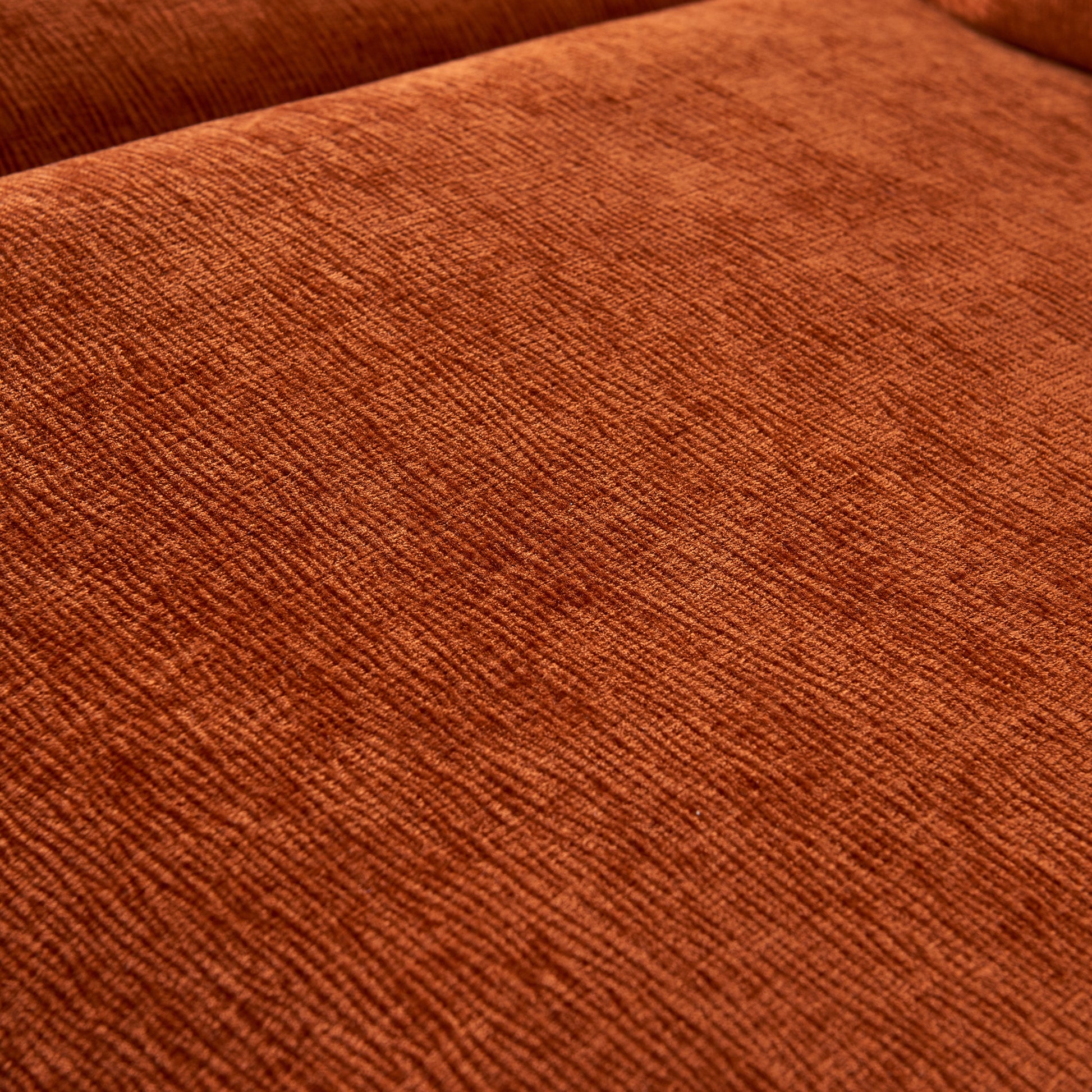 Modern Armless L Shaped Sectional Sofa Couch With Ottoman Modular Design, Durable Construction, Easy Care Upholstery For Living Room, Apartment, Office, Small Space Orange Wood Medium Soft Foam Chenille 4 Seat