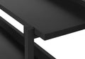 Accent Table, Console, Entryway, Narrow, Sofa, Living Room, Bedroom, Black Laminate, Black Metal, Contemporary, Modern Black Particle Board