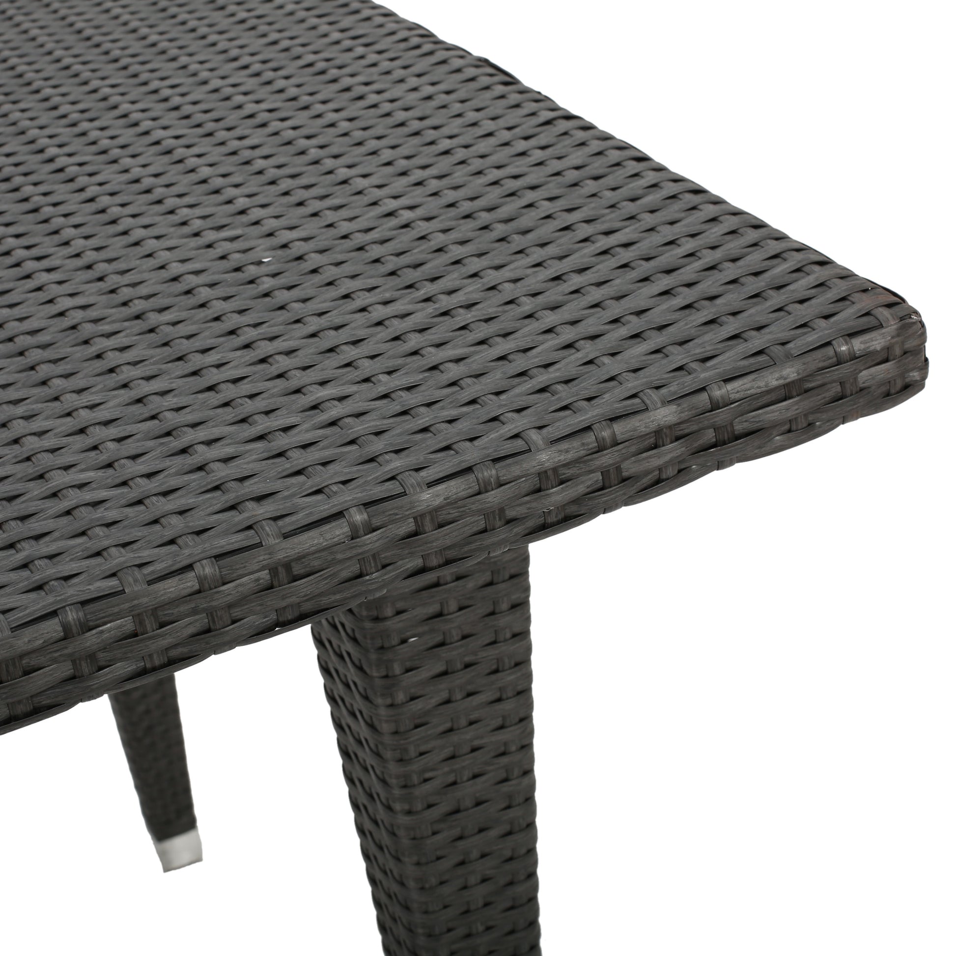 Dominica 35Inch Sq Table Pvc Grey Iron