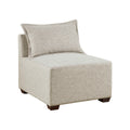 Modular Armless Chair Linen Polyester 1 Seat