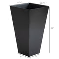 Outsunny Set Of 3 Tall Planters With Drainage Hole, 28