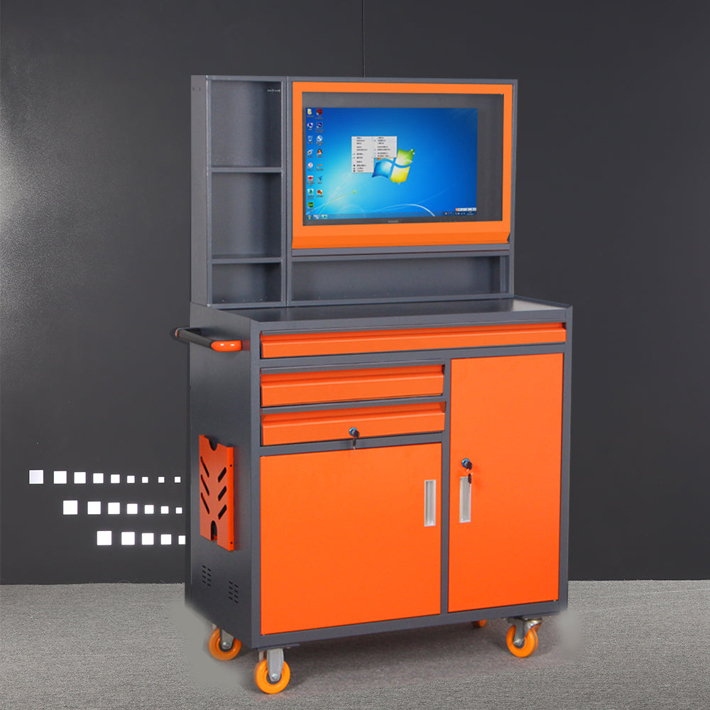 Super Large Industrial Computer Cabinet Can Be Used In Auto Repair Workshops And Other Studios That Need Computers Gray Abs Steel Q235