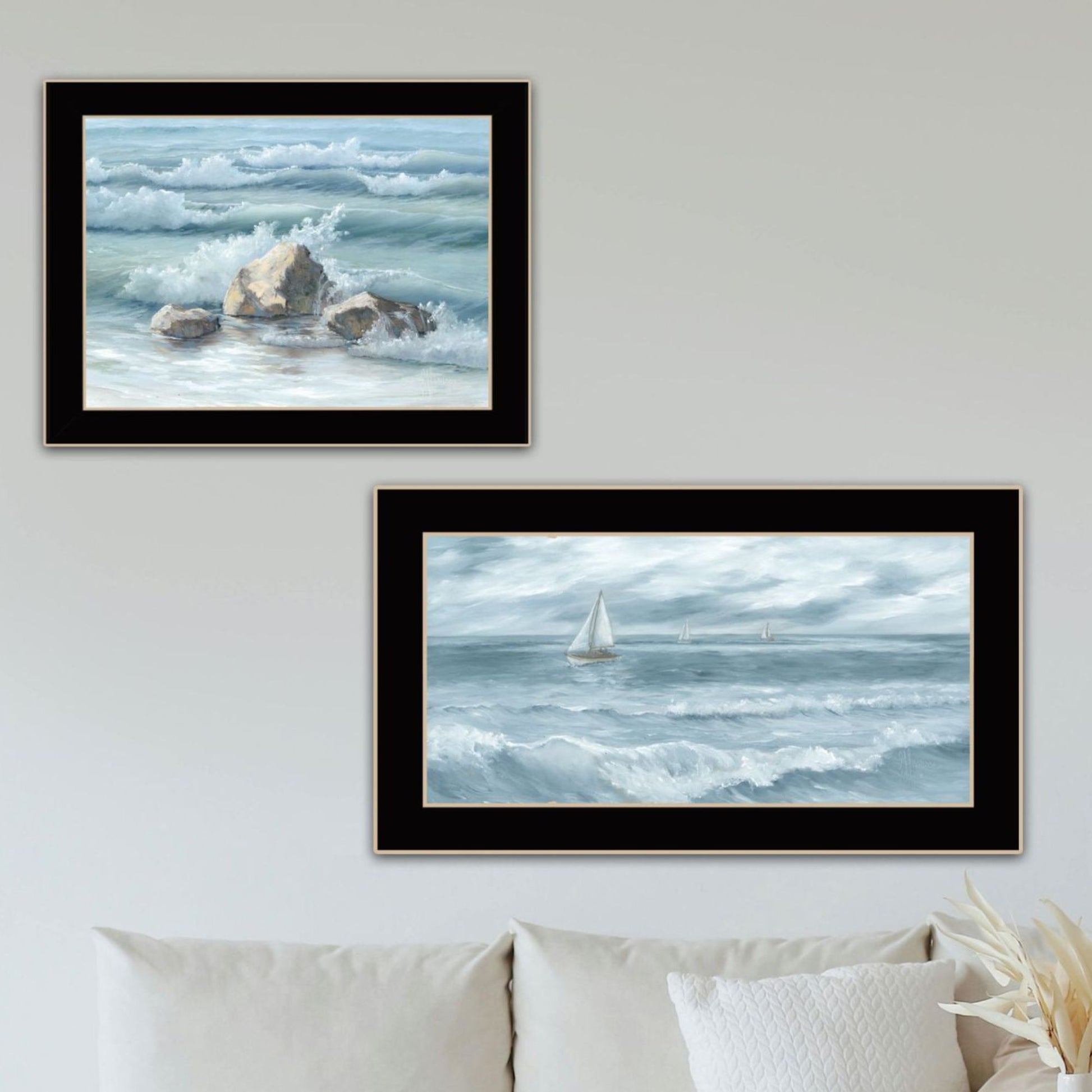 "Steadfast In The Waves" Framed Wall Art For Living Room, Wall Art Print For Home Decor, Bedroom Wall Art By Georgia Janisse Multicolor Wood Paper