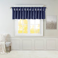 Lightweight Faux Silk Valance With Beads Navy 50X26