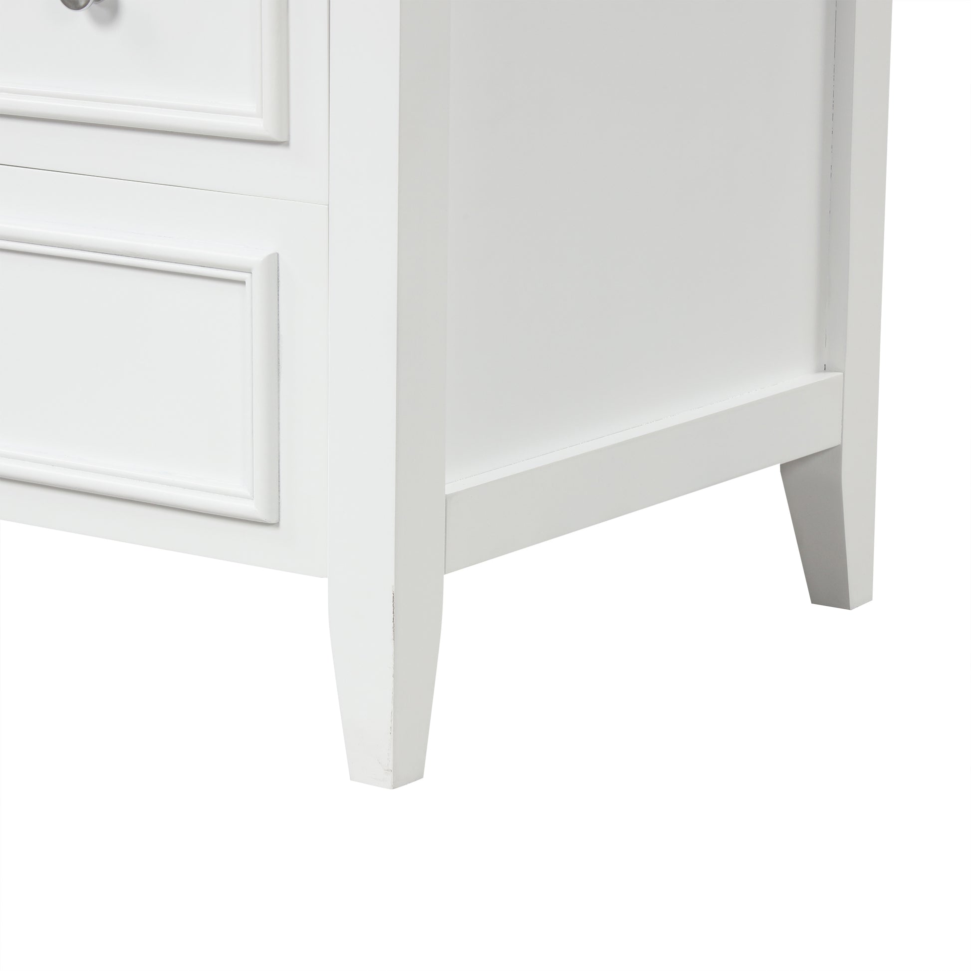 30" Bathroom Vanity With Sink, Bathroom Vanity Cabinet With Three Drawers And Door, Solid Wood And Mdf, White White Solid Wood Mdf