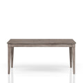 Rustic Gray Dining Table Two Storage Drawers And Leaf Gray Solid Wood Mdf