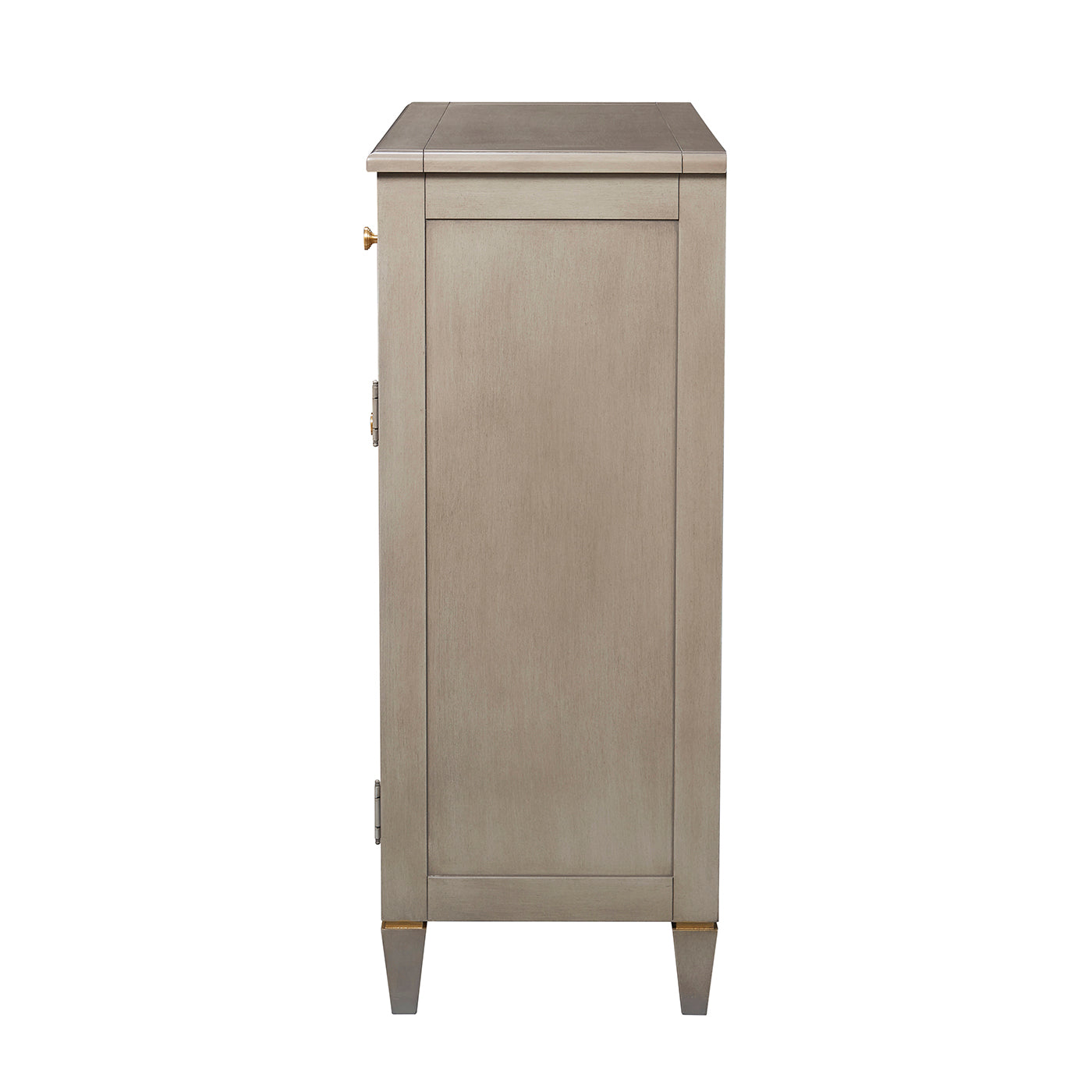 Dauphin Handpainted Entryway Storage Cabinet, Grey Cashmere Wood Gray Solid Wood Mdf Solid Wood Mdf