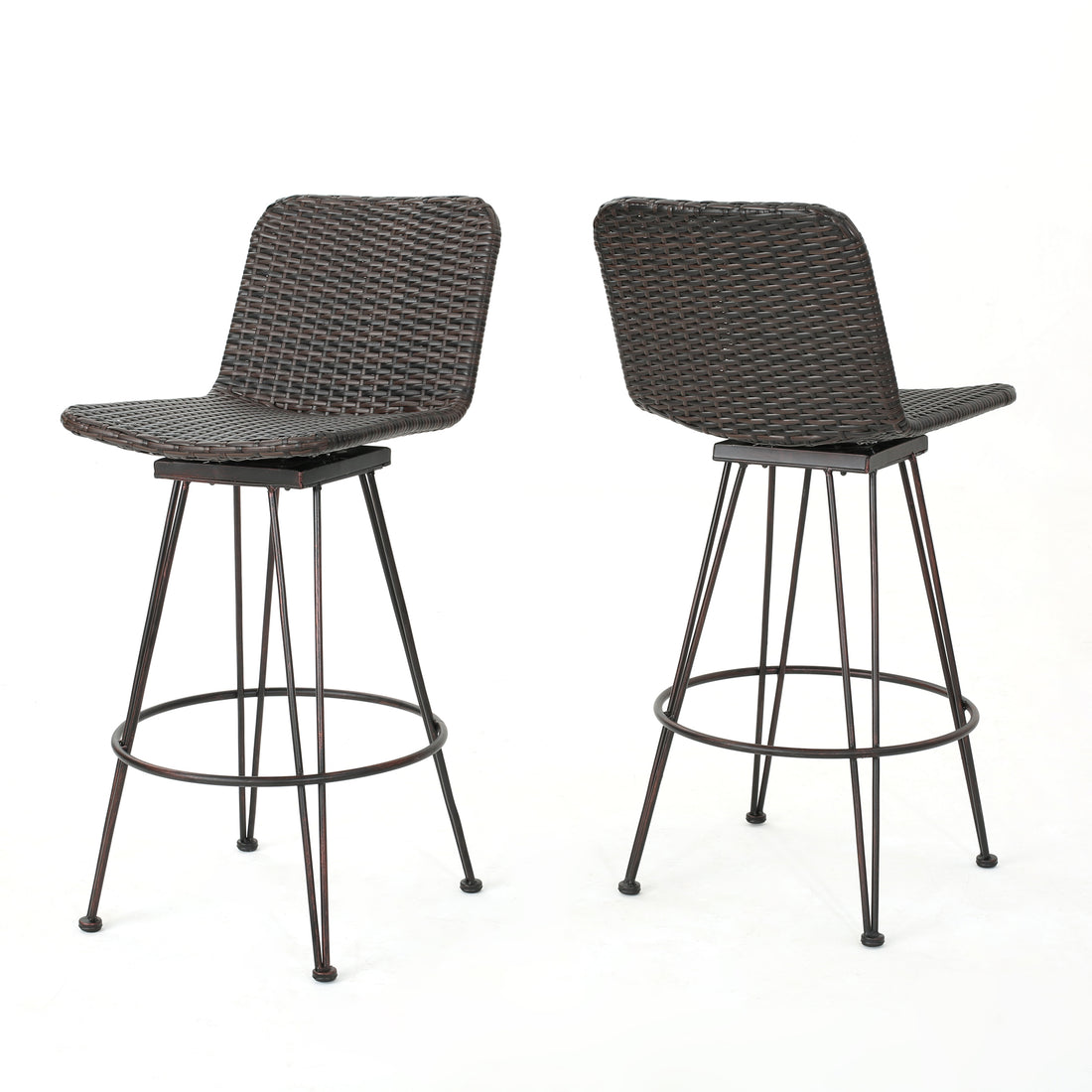 Rattan Bar Chair Brown Rattan