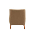 Modern Wingback Lounge Chair Stylish Design, Soft Fabric, Solid Wood Legs, Durable Frame,Brown Camel Boucle