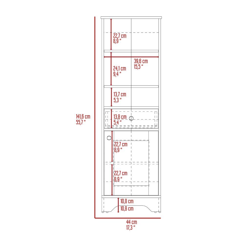 St. Clair Linen Cabinet, Two Interior Shelves,