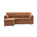 United We Win Furniture, Modular L Shaped Sofa, Modular Long Sofa With Reversible Chaise Lounge, Sofa Bed, Sleeper Sofa, Modular Sofa Combination With Storage Seats. Brown Chenille 3 Seat