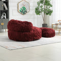 Coolmore Bean Bag Chair, Floor Sofa With Handle,Accent Sofa Chair With Ottoman For Gaming Reading Relaxing Wine Red Wine Red Foam Plush