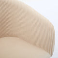 Ts Stripe Dinding Chair Creamy White Velvet