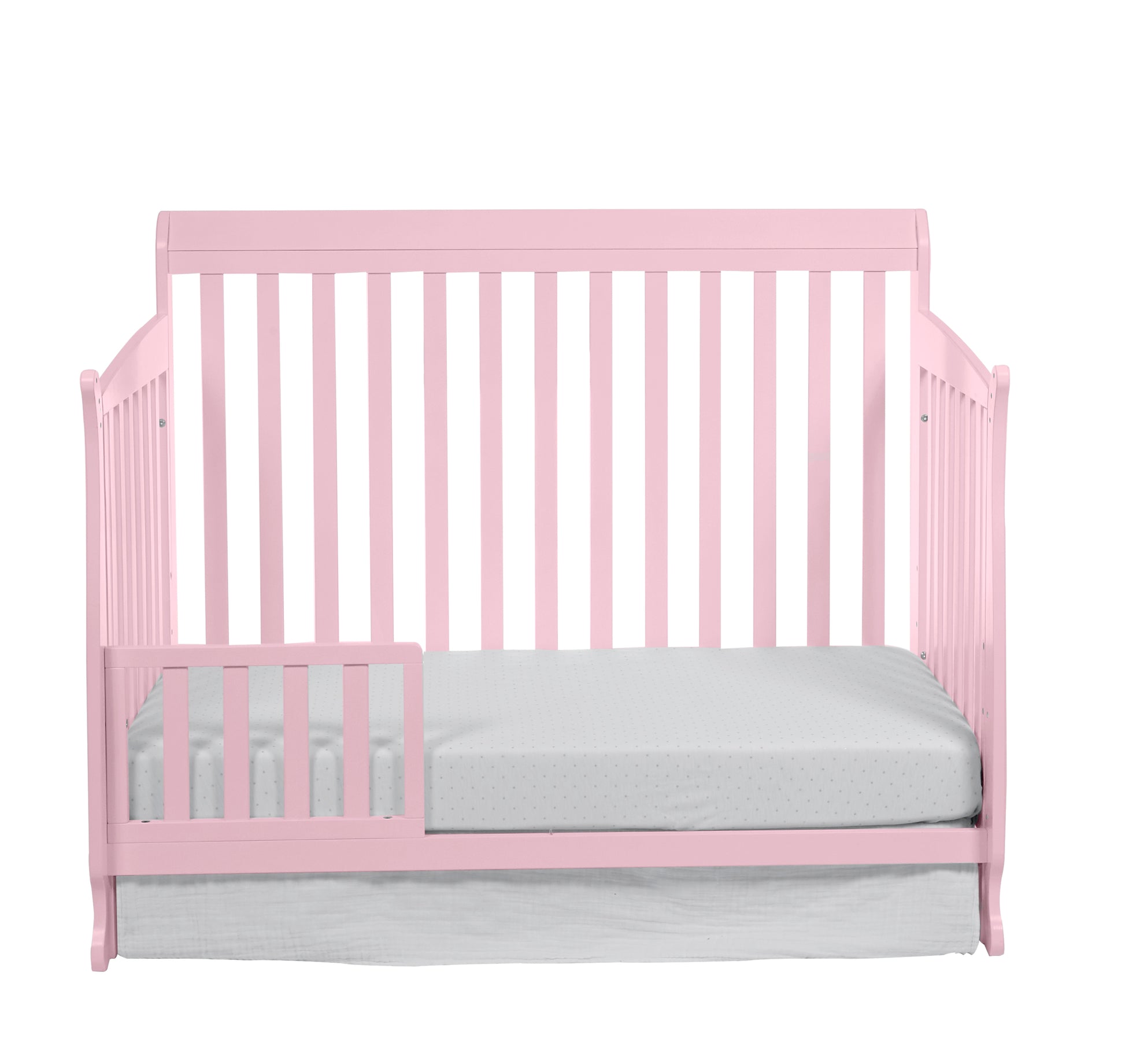 Riley 4 In 1 Convertible Crib Pink Pink Wood