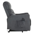 Coolmore Recliner Chair, Electric Recliner Chairs For Adults, Side Pocket Power Reclining Chair Pocket Springs Seat Cushion, Corduroy Fabric Recliner Sofa For Living Room, Bedroom, Home Theater Dg Dark Gray Foam Corduroy