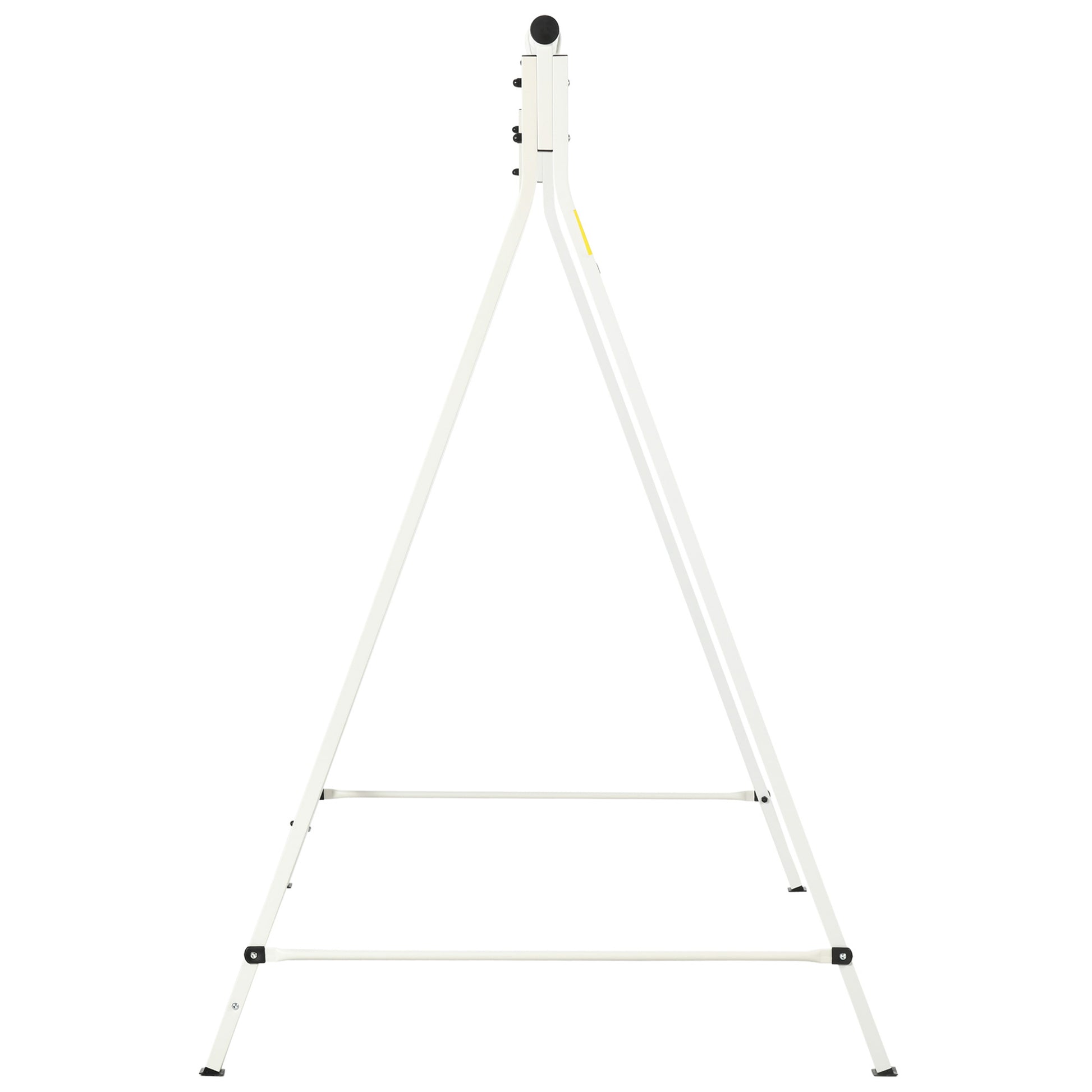 Outsunny Metal Porch Swing Stand, Heavy Duty Swing Frame, Hanging Chair Stand Only, 528 Lbs Weight Capacity, For Backyard, Patio, Lawn, Playground, White White Steel