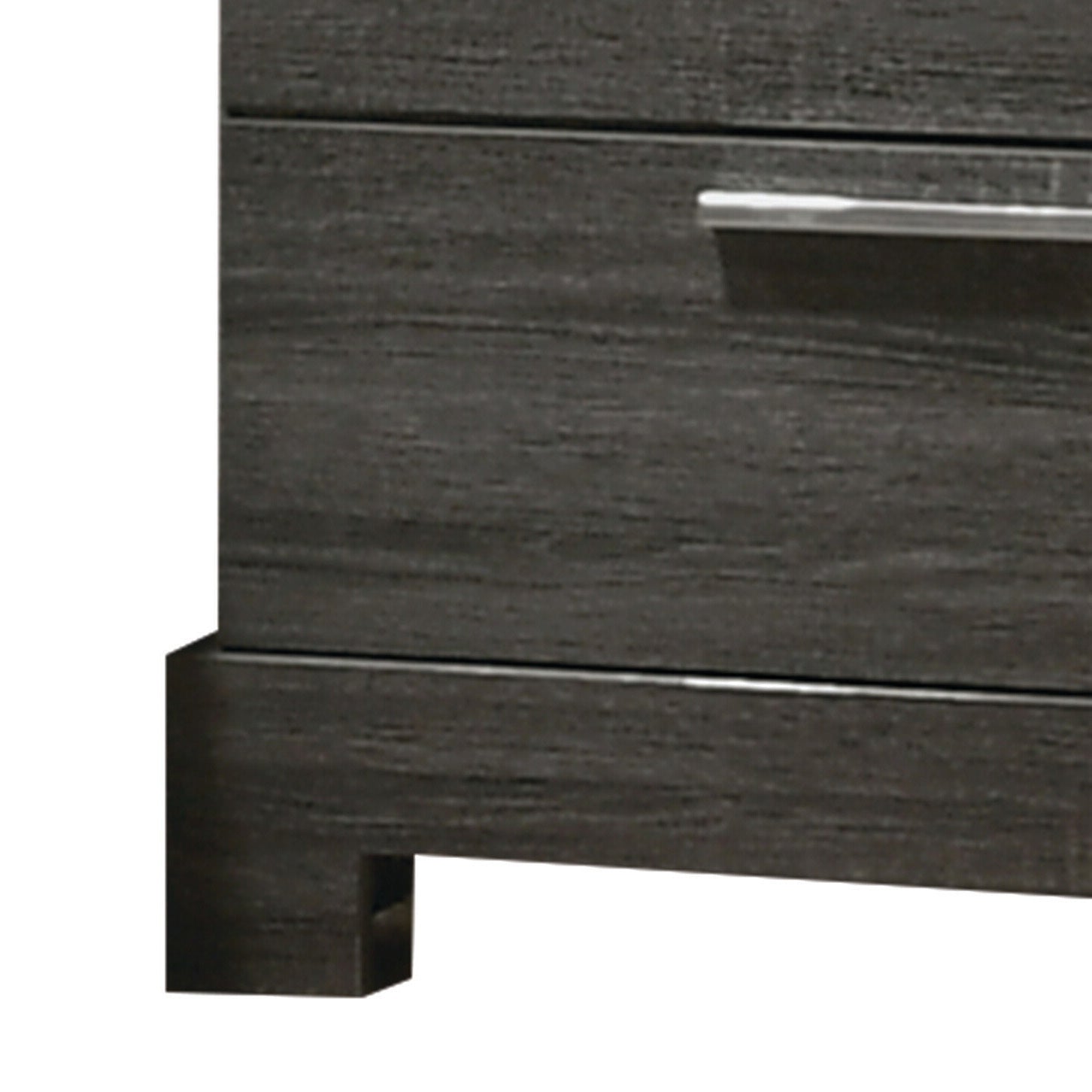 Grey Oak 2 Drawer Nightstand Oak 2 Drawers Bedroom Rectangle Modern Drawers Oak Solid Wood Mdf