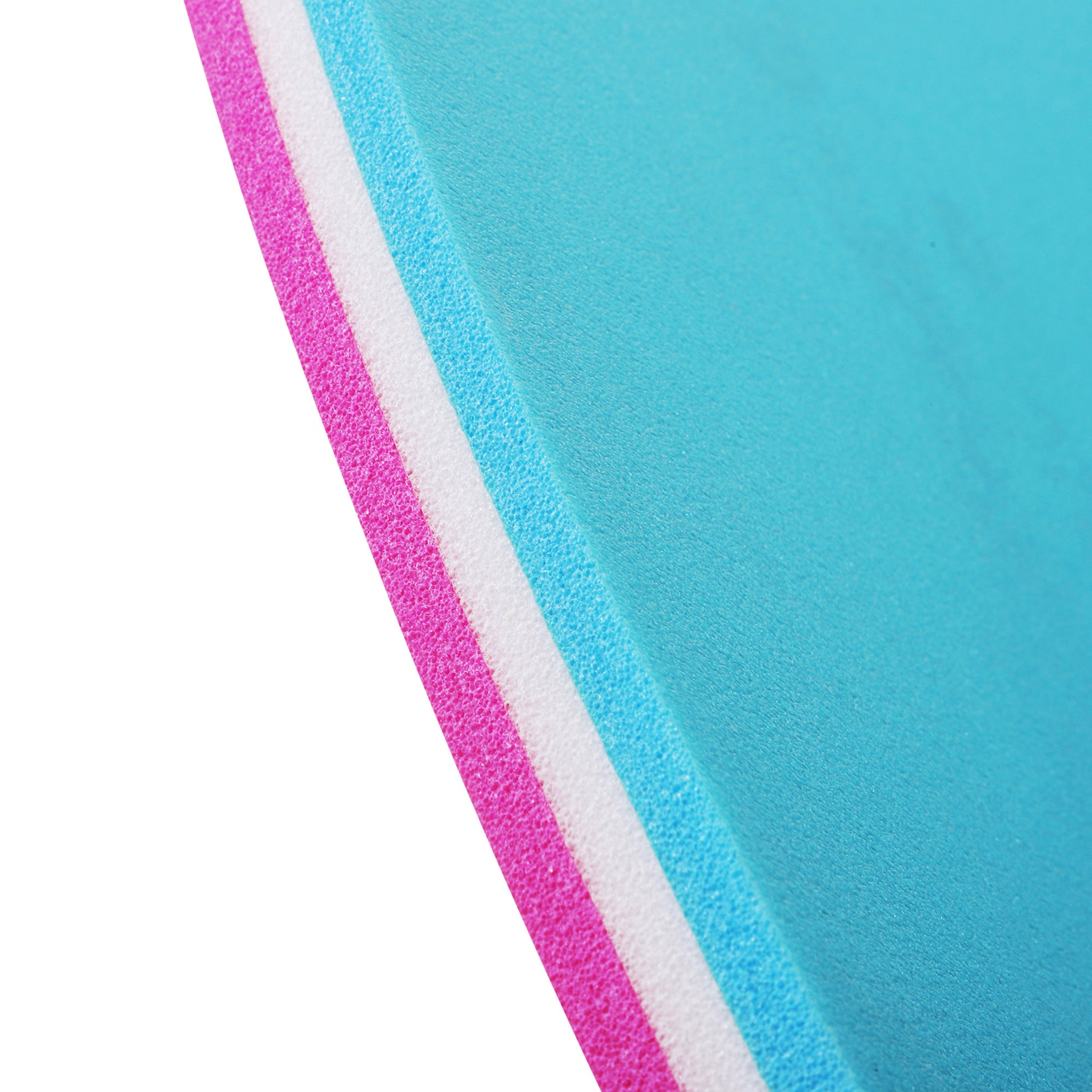 Homcom 10' X 5' Floating Mat, 3 Layer Lily Pad Swimming Pool Floating Water Mat, Thick And Durable Water Activities Mat For Lake, Oceans Blue Pink Plastic