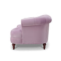 La Rosa Victorian Chesterfield Tufted Sofa, Lavender Velvet Lavender Purple Foam Velvet 3 Seat