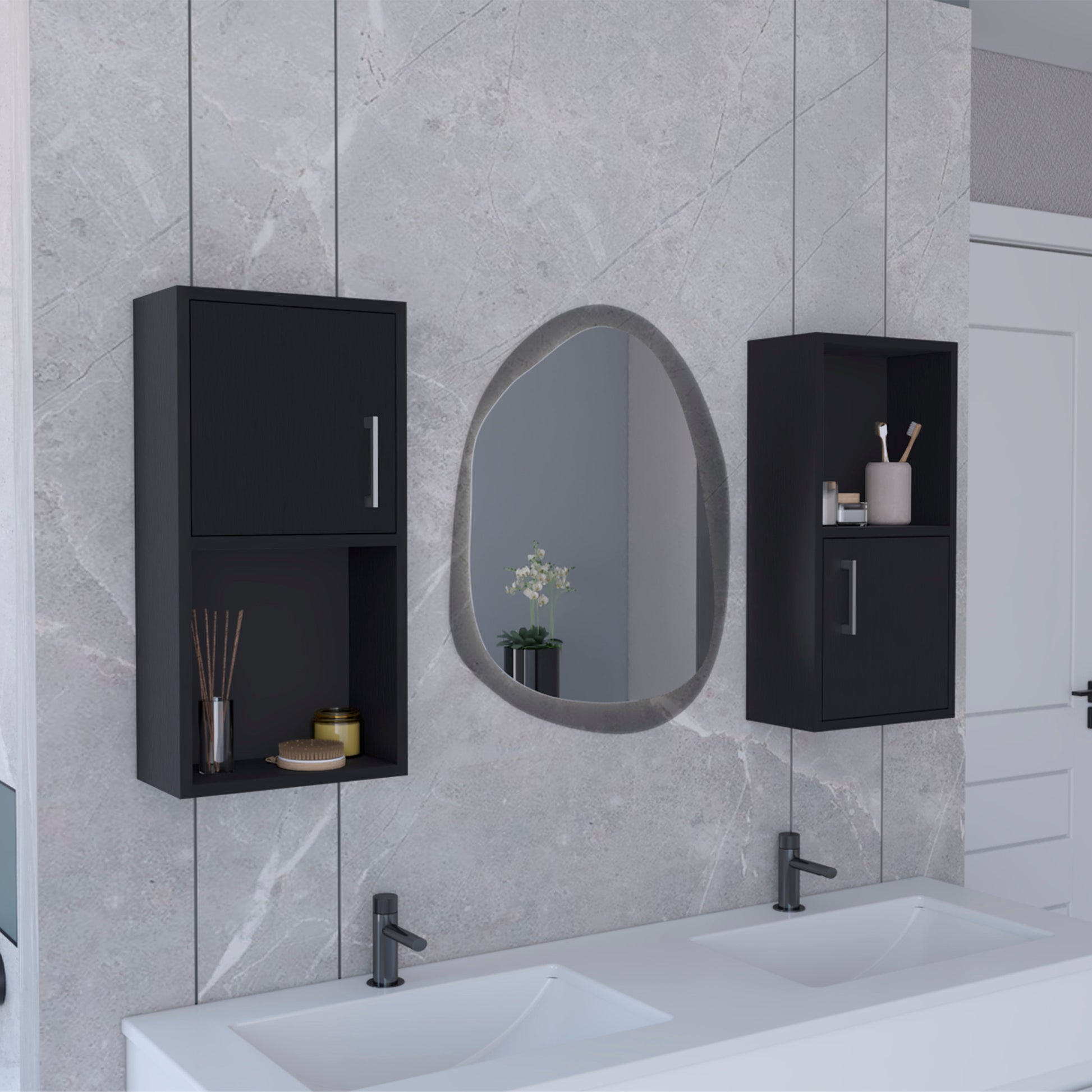 Oba 2 Pc Wall Mounted Bathroom Medicine Cabinet