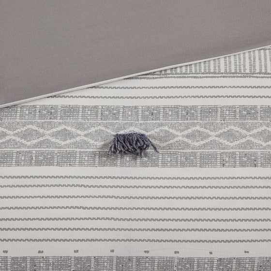 3 Piece Cotton Duvet Cover Set Queen Multicolor Cotton