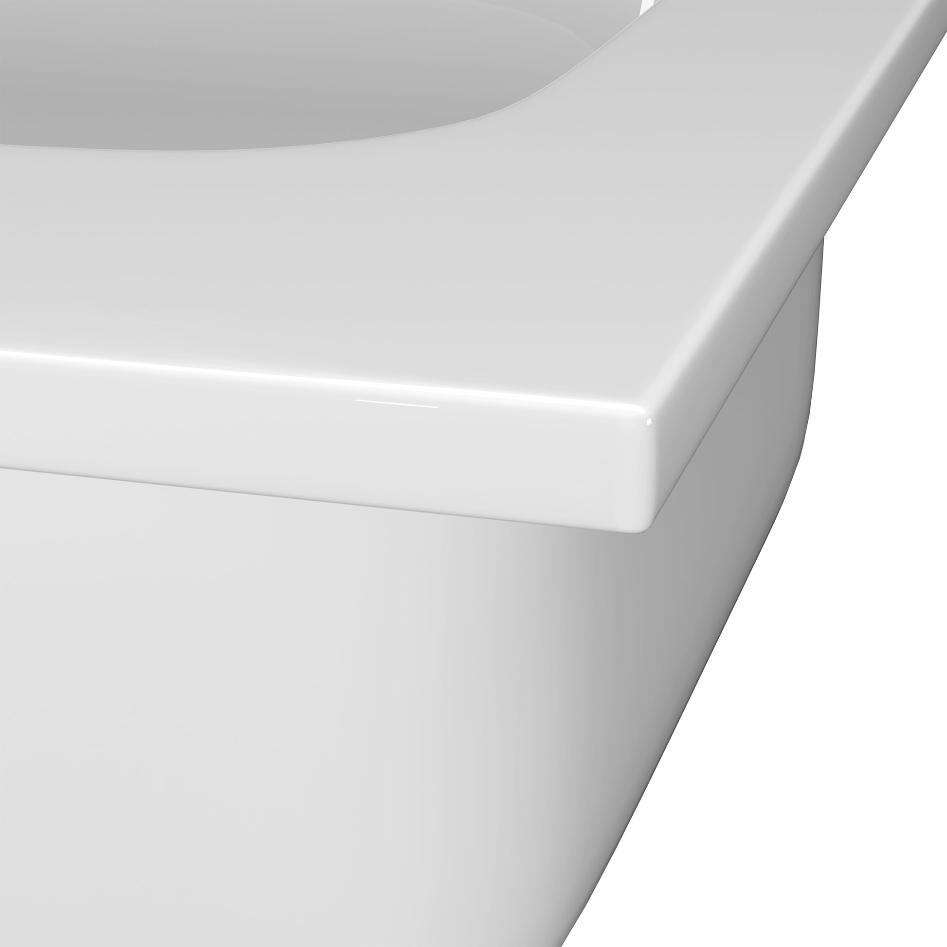 60 Inch Vanity Top Bathroom Sink Fit To 60" Cabinets In Glossy White Double Basin White Bathroom Luxury,Modern Solid Surface Solid Surface